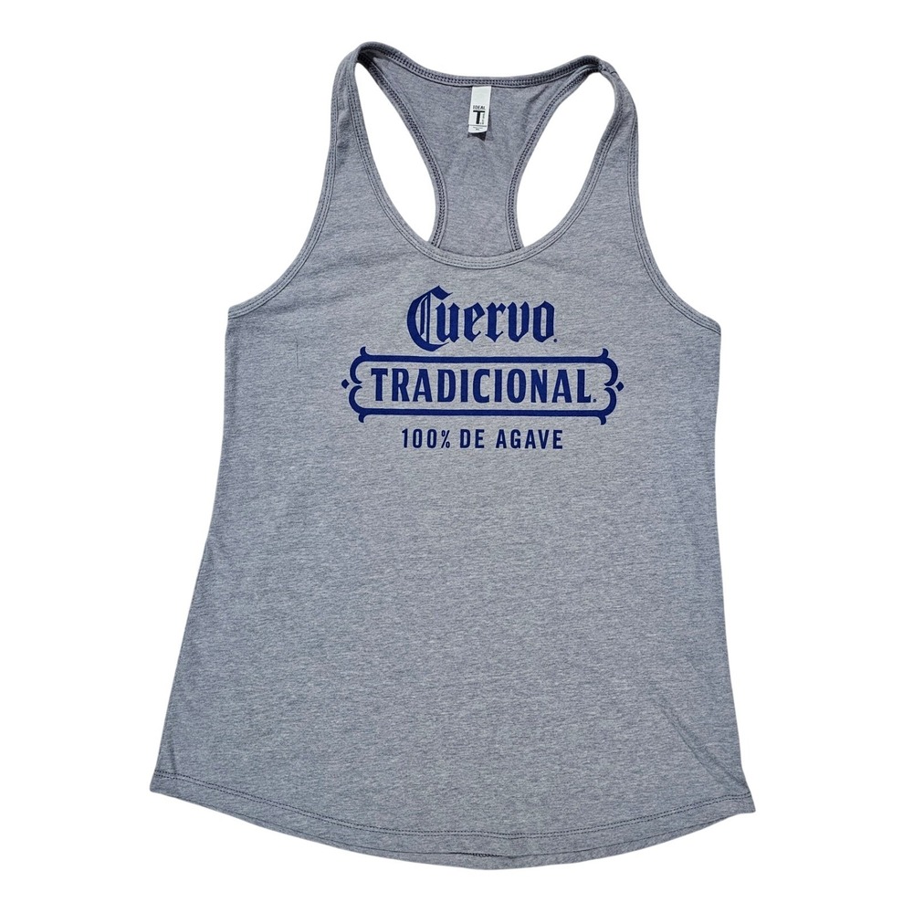 Cuervo Women XL Grey Tradicional Tank Top Racerback Graphic